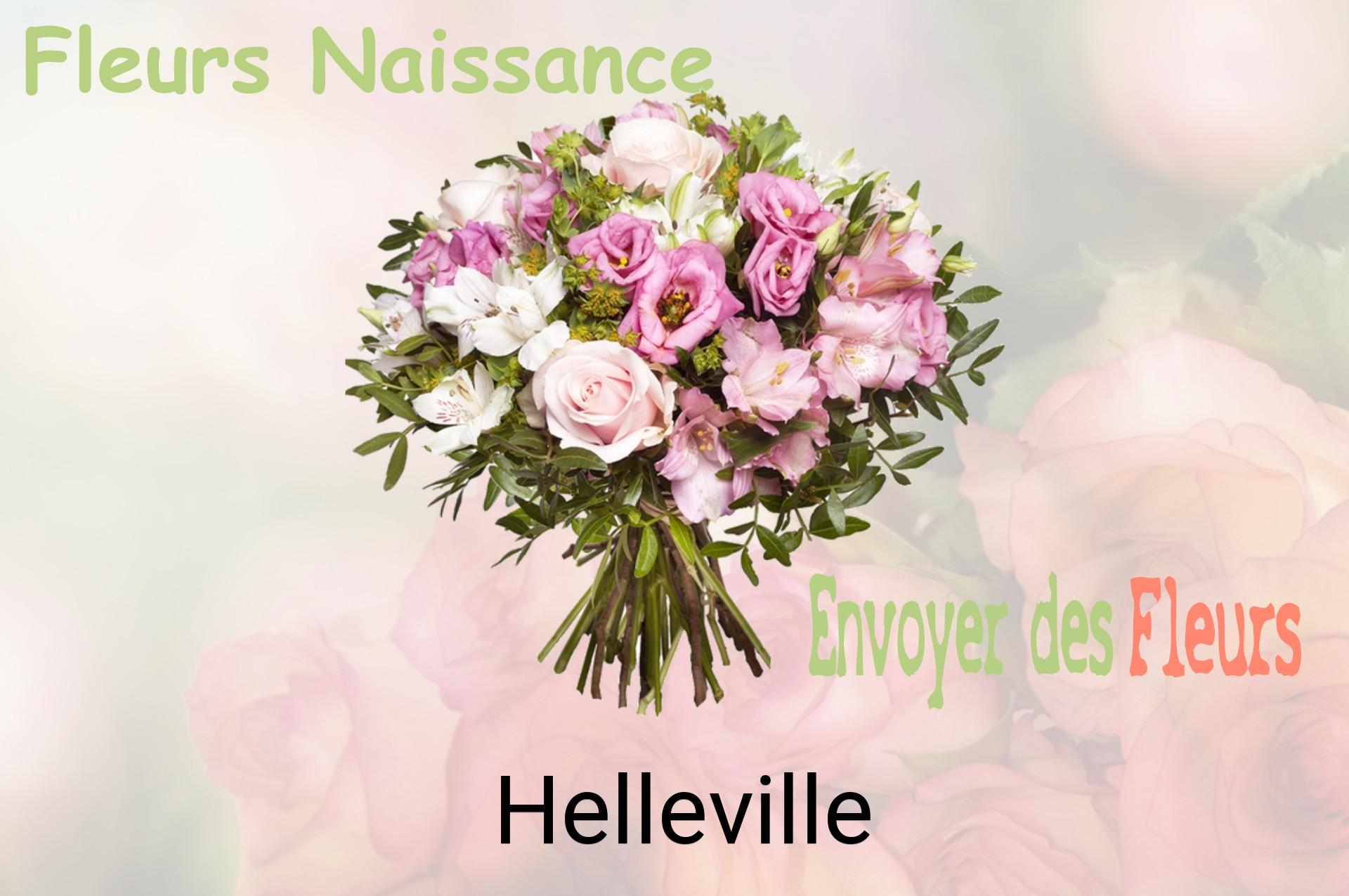 Bouquet de fleurs de naissance livré à Helleville